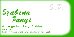 szabina panyi business card
